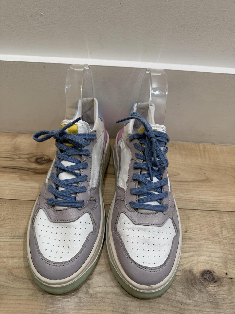 GREATS Shoes Womens Size 8 White Multicolor Leather Brighton Low Sneakers Casual